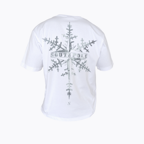 Snowflake 'Grey Marble' White T Shirt